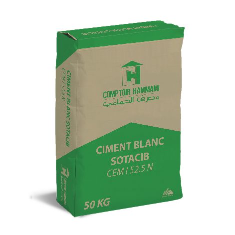 CIMENT BLANC CP1/52.5 - Comptoir Hammami